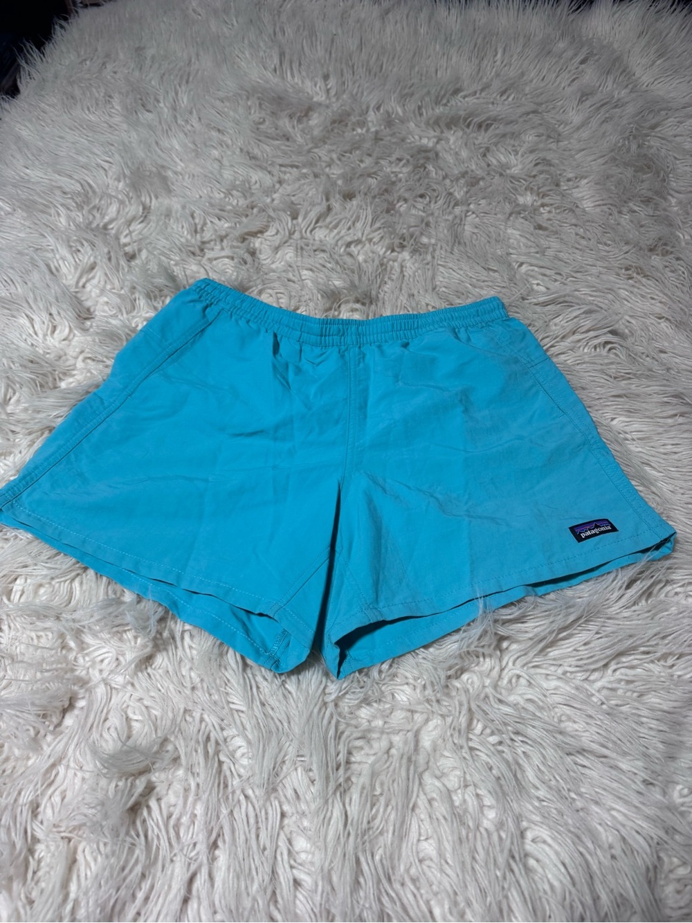 Patagonia Baggies Women’s Size Medium 4.5” Aqua Quickdry Pockets